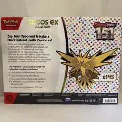 Pokemon TCG Scarlet & Violet 151 Zapdos EX Collection Box Free Shipping - Image 2