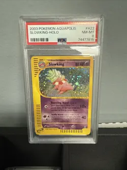 2003 Pokemon Aquapolis #H22 Slowking Holo PSA 8 NM-MT - Image 1