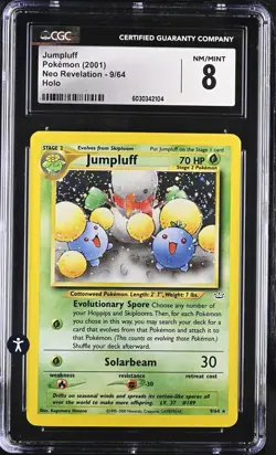 Pokemon Neo Revelation 9/64 Jumpluff 2001 Holo Rare CGC 8 NM/MINT - Image 2