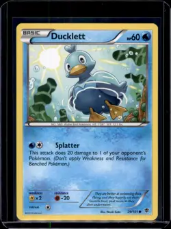 Ducklett Plasma Blast Pokemon 29/101 Common NM+ - Image 1