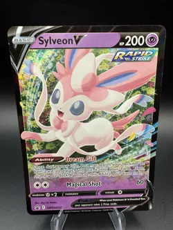 Sylveon V SWSH202 Black Star Promos Ultra Rare Holo Eeveelution Pokemon 2022 NM - Image 1