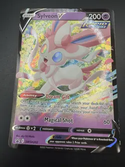 Sylveon V SWSH202 Black Star Promos Ultra Rare Holo Eeveelution Pokemon 2022 NM - Image 5
