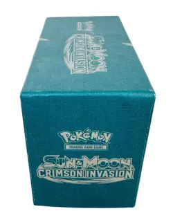 POKEMON SUN AND MOON CRIMSON INVASION BOOSTER BOX EMPTY Green - Image 2