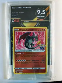 Carte pokemon Dracaufeu Radieux (PGO 011) Pokemon GO CGG 9,5 FRANCAIS 25980001 - Image 1