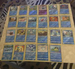 Lot 23 Water Reverse Holo Pokemon Brionne Sun And Moon Squirtle Tentacruel NM - Image 1