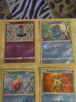 Lot 23 Water Reverse Holo Pokemon Brionne Sun And Moon Squirtle Tentacruel NM - Image 3