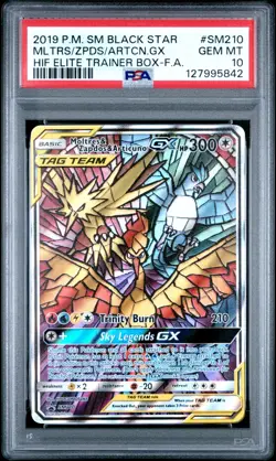 Pokemon Moltres & Zapdos & Articuno GX SM210 Tag Team Promo GEM MINT PSA 10 - Image 1