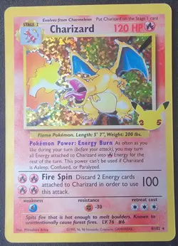 Pokemon TCG Charizard 4/102 Holo Celebrations 25th Anniversary Classic Set NM - Image 1
