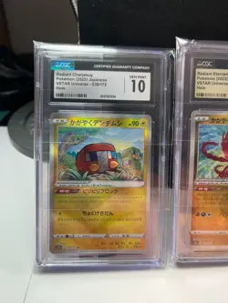 Pokemon TCG 4 PSA/CGG Slabs PSA 10 CGC Pristine 10 & More Eternatus Charjabug - Image 4