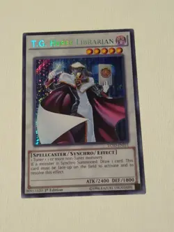 Yugioh!! T.G. Hyper Librarian LC5D-EN211 Secret 1st Ed NM - Image 1