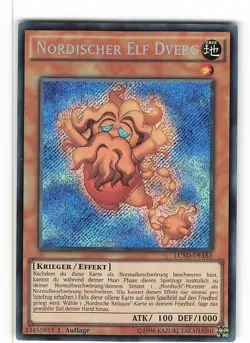 Yugioh NORDISCHER ELF DVERG , lc5d-de183 Secret Rare deutsch Exc 1. Auflage - Image 1
