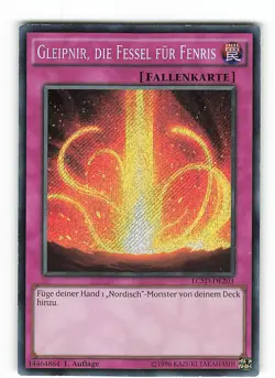 Yugioh GLEIPNIR, DIE FESSEL FUR FENRIS , lc5d-de203 Secret Rare deutsch Exc 1st - Image 1