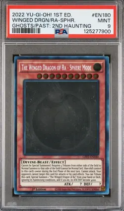 Yu-Gi-Oh Winged Dragon of Ra Sphere Mode GFP2-EN180 Ghost Rare Card PSA 9 1st Ed - Image 1