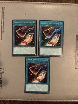x3 Yugioh! Cards of Consonance - LCKC-EN092 - Secret Rare - Unlimited Edition - Image 1