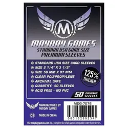 Mayday Games Premium Card Sleeves - Standard American Size 2.25" x 3.5" (50ct) - Image 1