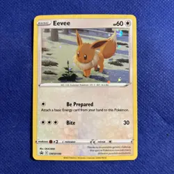 Eevee SWSH190 Pokemon Card Brilliant Stars 2022 Black Star Holo Promo NM (a) - Image 1