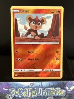 Pokemon Card Litleo 36/236 Reverse Holo Rare Cosmic Eclipse NM - Image 1