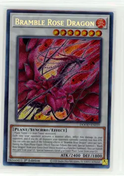 x2 Yugioh Bramble Rose Dragon DOOD-EN039 Secret Rare 1st Ed Near Mint (2 cards) - Image 1