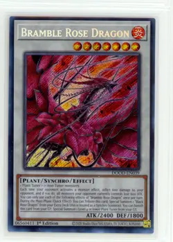 x2 Yugioh Bramble Rose Dragon DOOD-EN039 Secret Rare 1st Ed Near Mint (2 cards) - Image 2