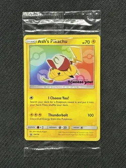 SEALED Ash’s Pikachu SM108 Black Star Promo Pokemon Card - Image 1