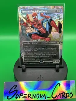 Spectacular Spider-Man FOIL Borderless 0014 Marvel's Spider-Man SPM MTG - Image 1