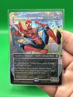 Spectacular Spider-Man FOIL Borderless 0014 Marvel's Spider-Man SPM MTG - Image 3