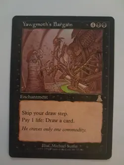 Yawgmoth's Bargain MP MTG Magic the Gathering Urza's Destiny Reserved List - Image 1