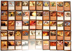 VINTAGE LARGE LOT 195 MAGIC THE GATHERING CARDS COLLECTION MTG 1993 - 2006 RED - Image 2