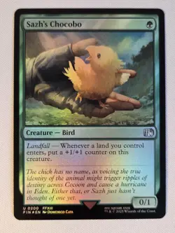 Sazh's Chocobo Foil Final Fantasy Magic the Gathering Card - Image 1