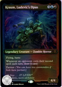 MTG Kraum, Ludevic's Opus (Etched) (523) | NM Foil | Commander Legends {CMR} - Image 1