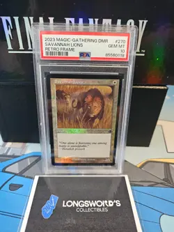 MTG - Savannah Lions FOIL Retro Frame - PSA 10 - Dominaria Remastered - Image 1