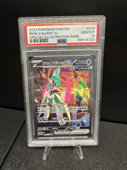 Pokemon Iron Valiant EX TCG Card 249/182 Sir Sv04: Paradox Rift Psa 10 - Image 1