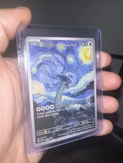 Pokemon Lugia Starry Night Van Gogh Beautiful Moon ACG Star Custom Card NM - Image 1