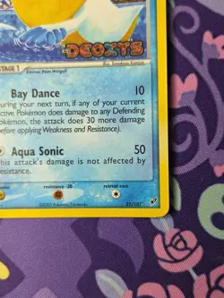 Pokemon TCG EX Deoxys Pelipper 21/107 Reverse Holo Near Mint - Image 4