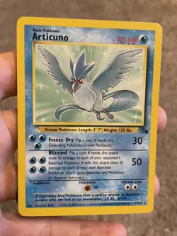 Pokemon TCG Articuno 17/62 Fossil Set Non-Holo Unlimited WOTC VTG 1999 - Image 1