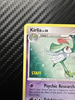 Pokemon Kirlia 53/132 Secret Wonders Prerelease STAFF Promo - Image 2