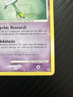 Pokemon Kirlia 53/132 Secret Wonders Prerelease STAFF Promo - Image 4