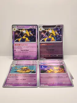 POKEMON Mega Evolution ALAKAZAM X2, Abra & Kadabra X 3 Playset Reverse - Image 1