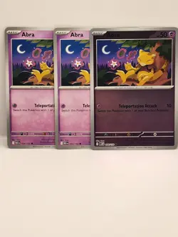 POKEMON Mega Evolution ALAKAZAM X2, Abra & Kadabra X 3 Playset Reverse - Image 2