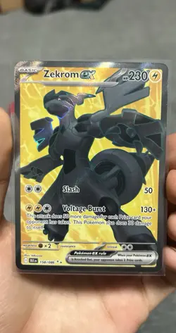 Pokemon TCG Zekrom EX Black Bolt 158/086 Ultra Rare Card SV - Image 1