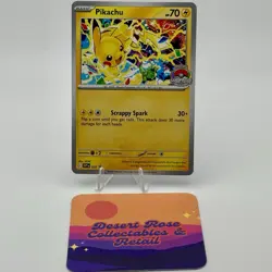 Pokemon TCG Pikachu 2025 World Championships SVP 225 Black Star Promo - Image 1