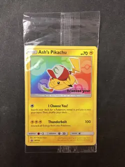 Pokemon TCG SM Promos #SM108 Ash's Pikachu SEALED - Image 1