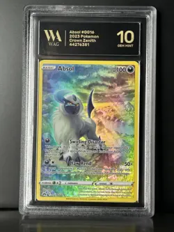 GRADED WAG Gem Mint 10 Absol GG16/GG70 Crown Zenith Ultra Rare Pokemon Slab - Image 1