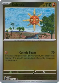 1x Solrock | Mega Evolution | 075/132 | Uncommon | Reverse Holo | NM | Pokemon - Image 1