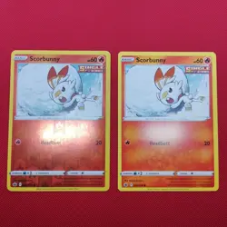 026/198 Scorbunny Reverse Holo Set Chilling Reign Pokemon TCG Cards Bundle SWSH - Image 1