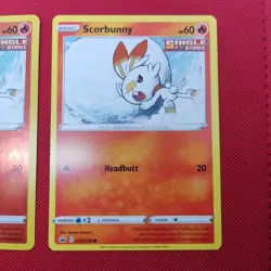 026/198 Scorbunny Reverse Holo Set Chilling Reign Pokemon TCG Cards Bundle SWSH - Image 3