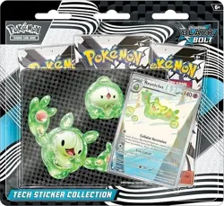 Pokemon Black Bolt Tech Sticker Collection 3 Pack Blister Rip + Ship - Image 1