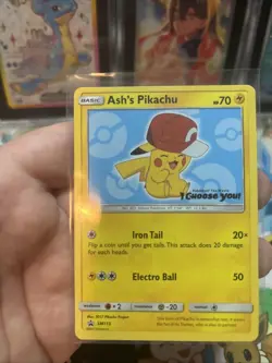 Pokemon Ash's Pikachu SM113 Sun & Moon Promo Lightly played LP - Image 2