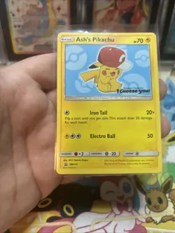 Pokemon Ash's Pikachu SM113 Sun & Moon Promo Lightly played LP - Image 4