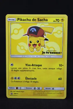 Carte Pokemon Ash's Pikachu SM 111 SM Black Star Promos - Image 1